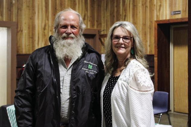 Stan Chapman receives 2021-22 Volunteer of the Year from Childress County Extension Agent Dawn Dockter.