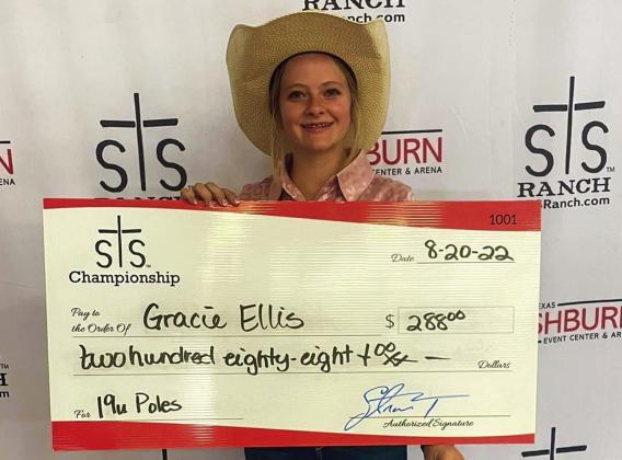 Gracie Ellis is the open poles champion, taking $288 in winnings.