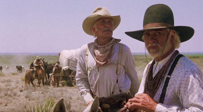 Actors Robert Duvall and Tommy Lee Jones starred in American novelist Larry McMurtry’s “Lonesome Dove.”